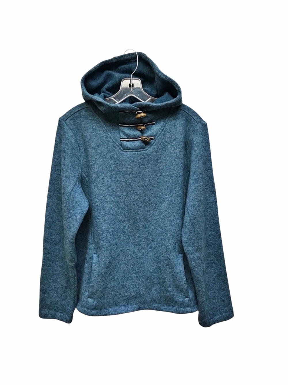 Southern Tide Lizzy Fleece Blue Heather Pullover Hooded Sweater M